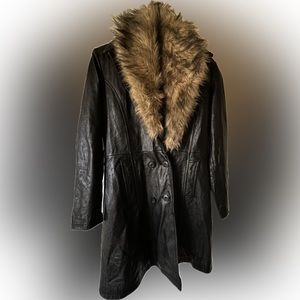 Wilsons genuine leather with faux fur , size M